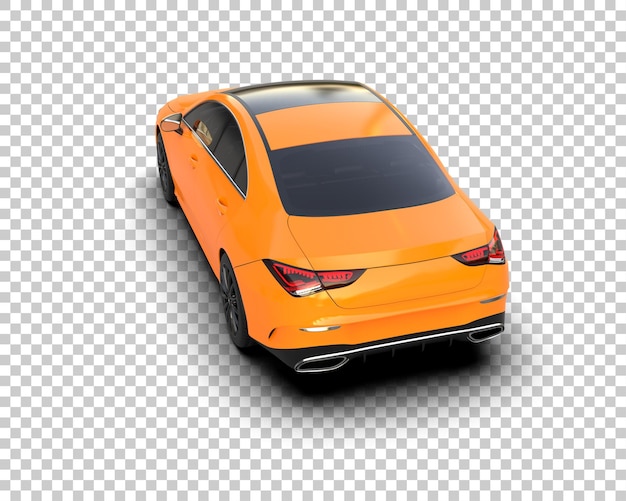 Ilustración de renderización 3D de automóviles realistas aislados en el fondo