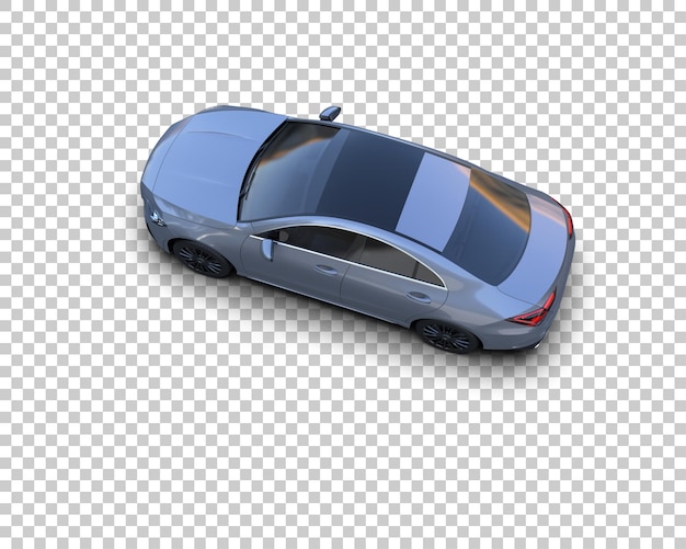 Ilustración de renderización 3D de automóviles realistas aislados en el fondo