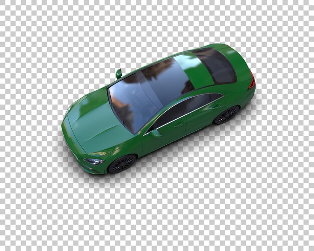 Ilustración de renderización 3D de automóviles realistas aislados en el fondo