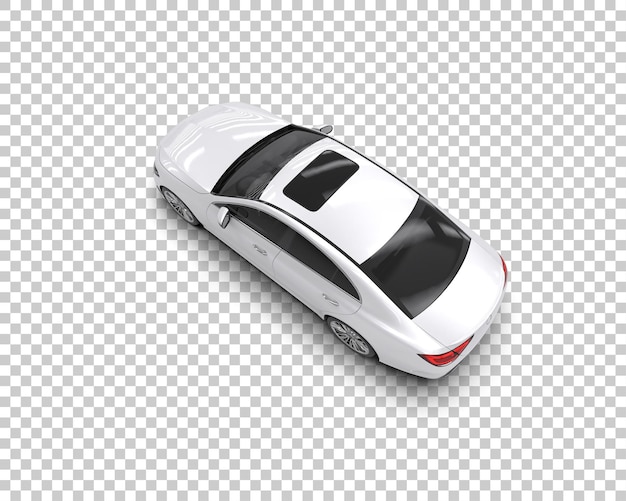 Ilustración de renderización 3D de automóviles realistas aislados en el fondo