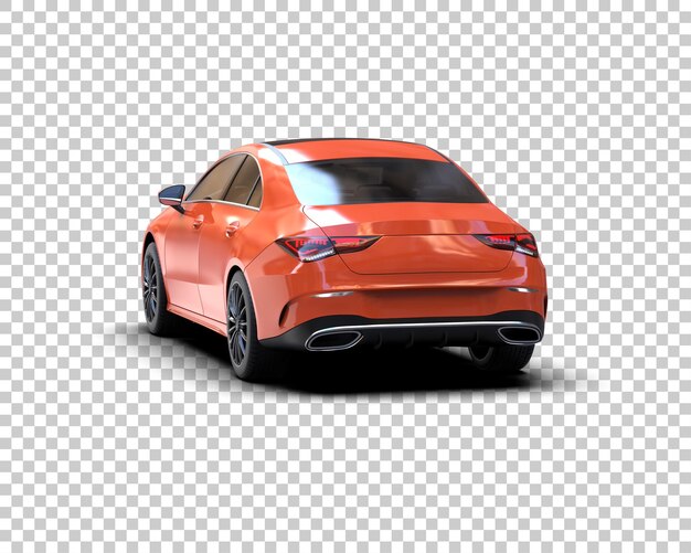 Ilustración de renderización 3D de automóviles realistas aislados en el fondo