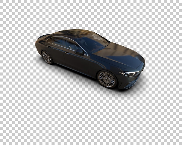 Ilustración de renderización 3D de automóviles realistas aislados en el fondo