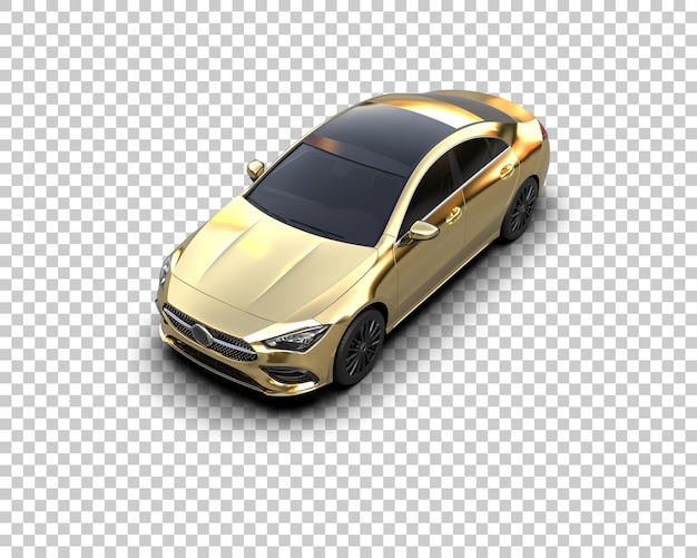 Ilustración de renderización 3D de automóviles realistas aislados en el fondo