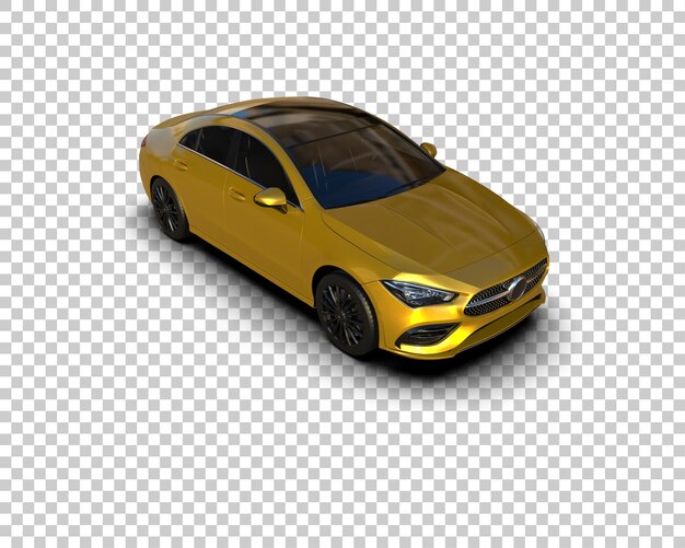 Ilustración de renderización 3D de automóviles realistas aislados en el fondo