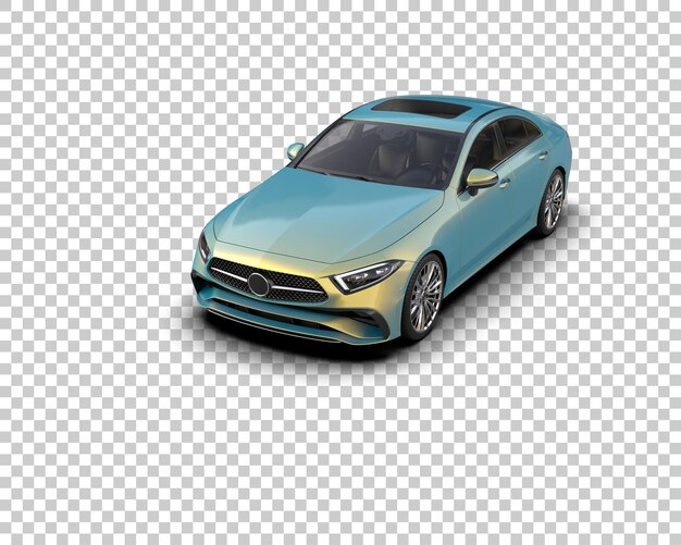 Ilustración de renderización 3D de automóviles realistas aislados en el fondo