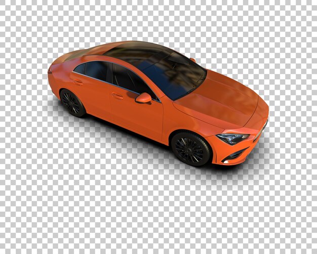 Ilustración de renderización 3D de automóviles realistas aislados en el fondo