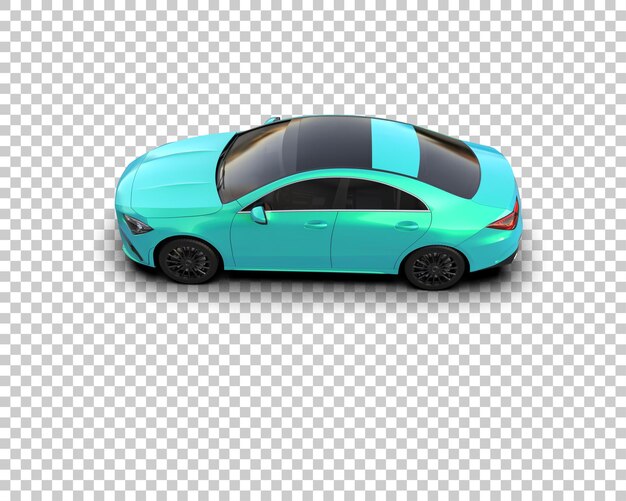 Ilustración de renderización 3D de automóviles realistas aislados en el fondo