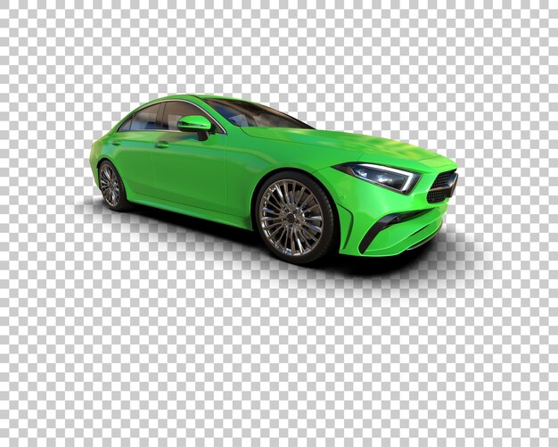 Ilustración de renderización 3D de automóviles realistas aislados en el fondo
