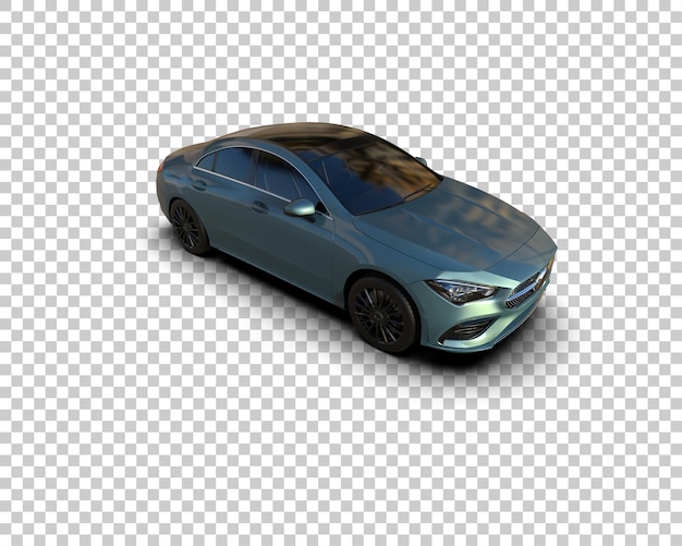 Ilustración de renderización 3D de automóviles realistas aislados en el fondo
