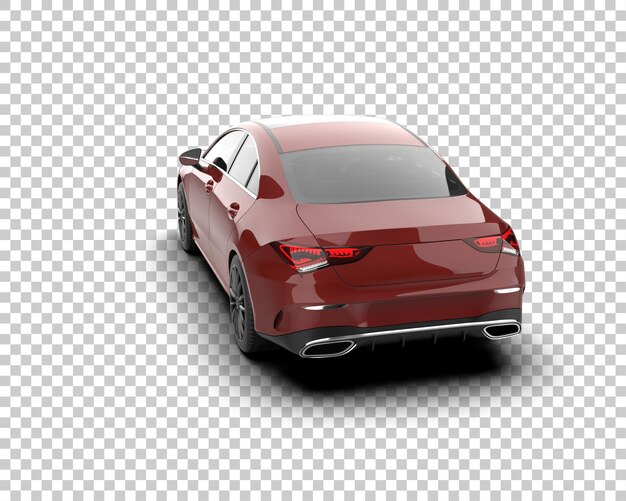 Ilustración de renderización 3D de automóviles realistas aislados en el fondo