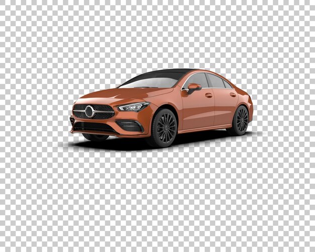 Ilustración de renderización 3D de automóviles realistas aislados en el fondo