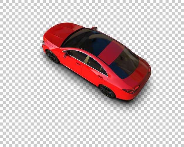 Ilustración de renderización 3D de automóviles realistas aislados en el fondo