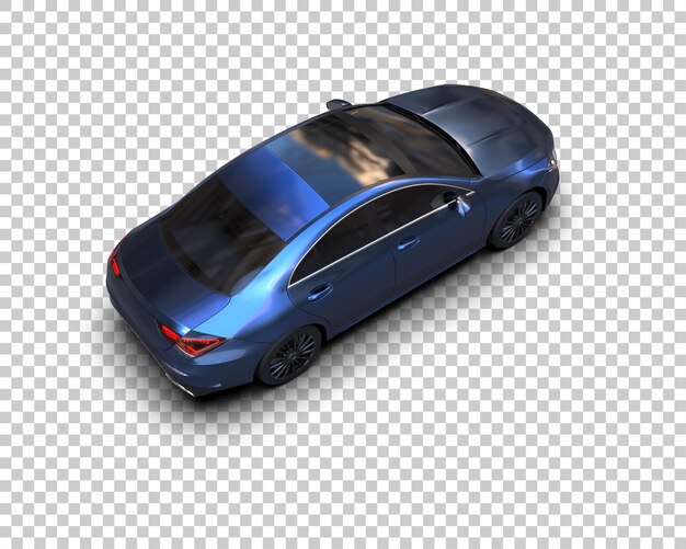 Ilustración de renderización 3D de automóviles realistas aislados en el fondo