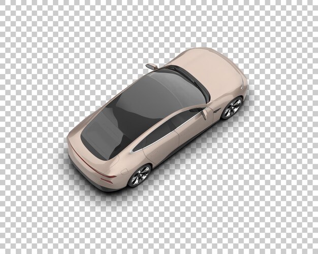 Ilustración de renderización 3D de automóviles realistas aislados en el fondo