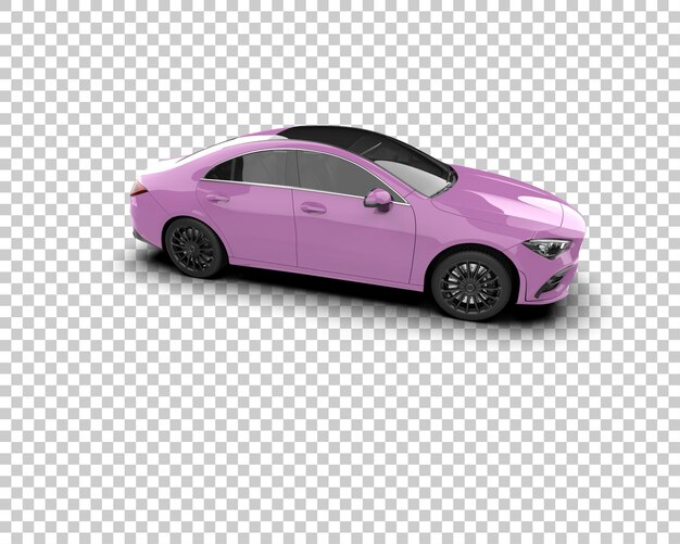 Ilustración de renderización 3D de automóviles realistas aislados en el fondo