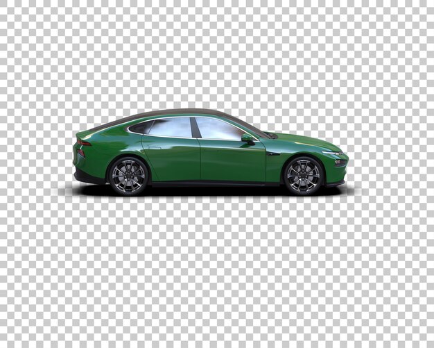Ilustración de renderización 3D de automóviles realistas aislados en el fondo
