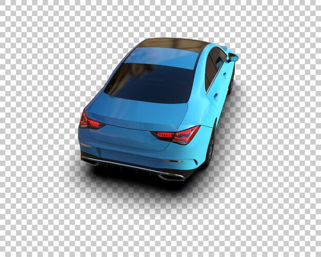 Ilustración de renderización 3D de automóviles realistas aislados en el fondo