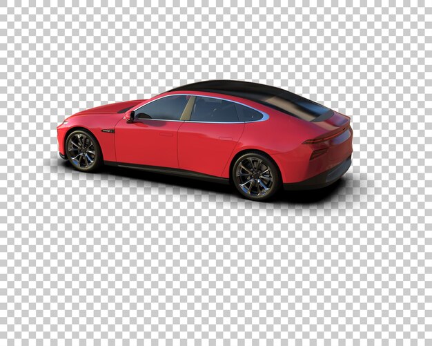 Ilustración de renderización 3D de automóviles realistas aislados en el fondo