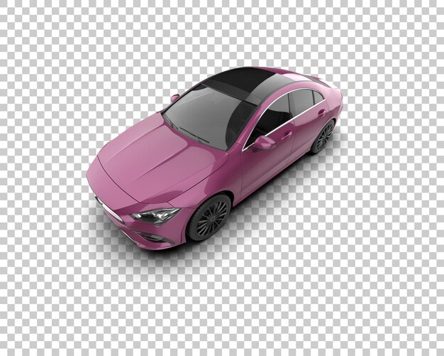 Ilustración de renderización 3D de automóviles realistas aislados en el fondo