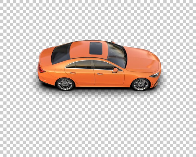 Ilustración de renderización 3D de automóviles realistas aislados en el fondo