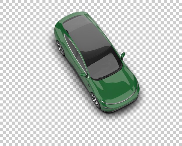 Ilustración de renderización 3D de automóviles realistas aislados en el fondo