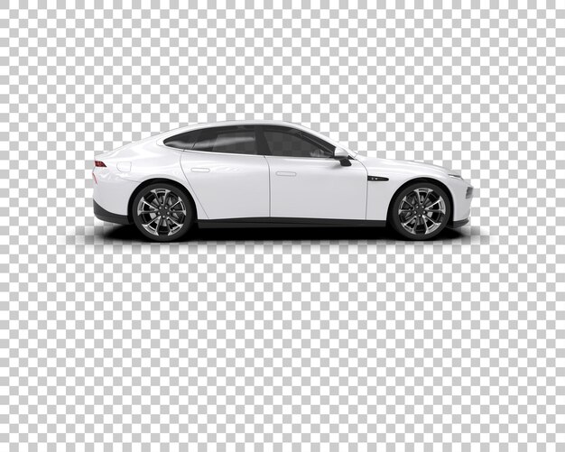 Ilustración de renderización 3D de automóviles realistas aislados en el fondo