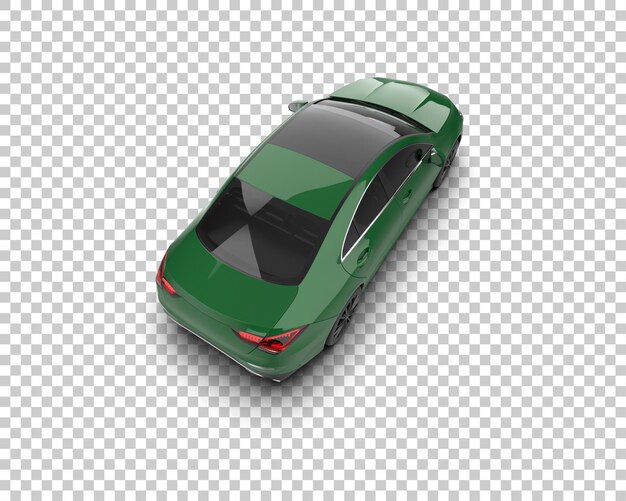 Ilustración de renderización 3D de automóviles realistas aislados en el fondo