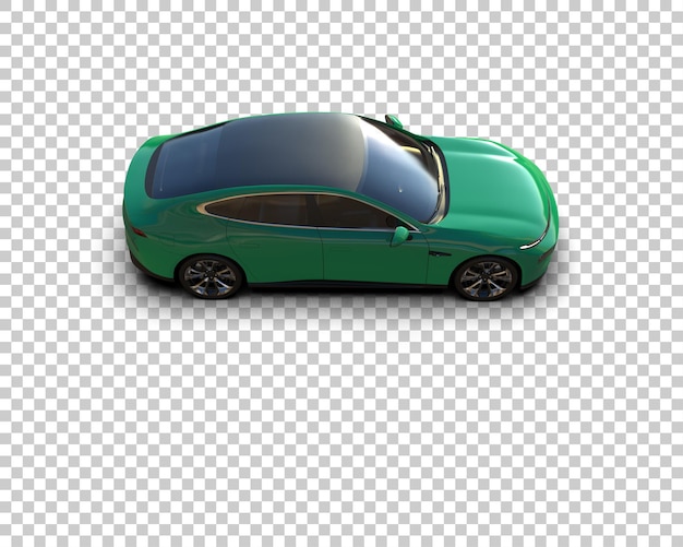 Ilustración de renderización 3D de automóviles realistas aislados en el fondo