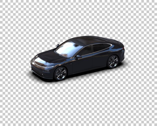 Ilustración de renderización 3D de automóviles realistas aislados en el fondo