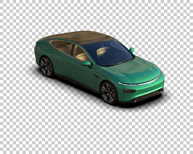 Ilustración de renderización 3D de automóviles realistas aislados en el fondo
