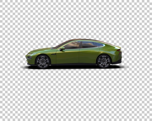 Ilustración de renderización 3D de automóviles realistas aislados en el fondo