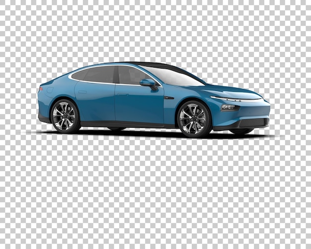 Ilustración de renderización 3D de automóviles realistas aislados en el fondo