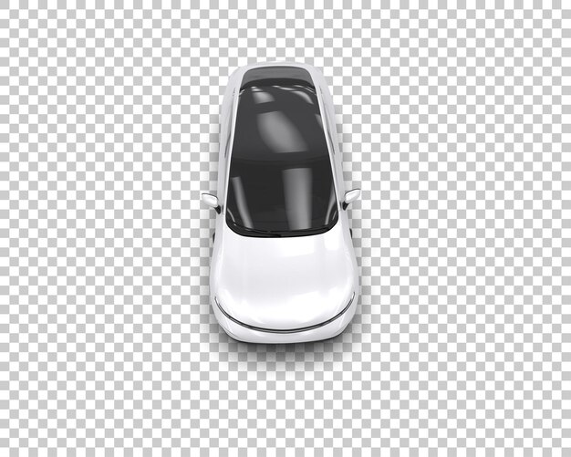 Ilustración de renderización 3D de automóviles realistas aislados en el fondo