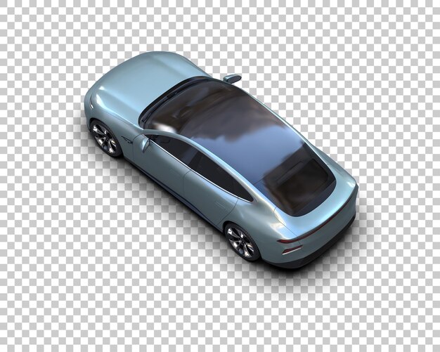 Ilustración de renderización 3D de automóviles realistas aislados en el fondo