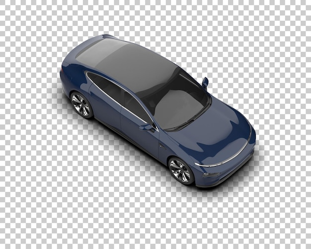 Ilustración de renderización 3D de automóviles realistas aislados en el fondo