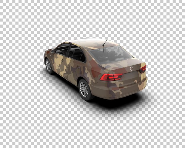 Ilustración de renderización 3D de automóviles realistas aislados en el fondo