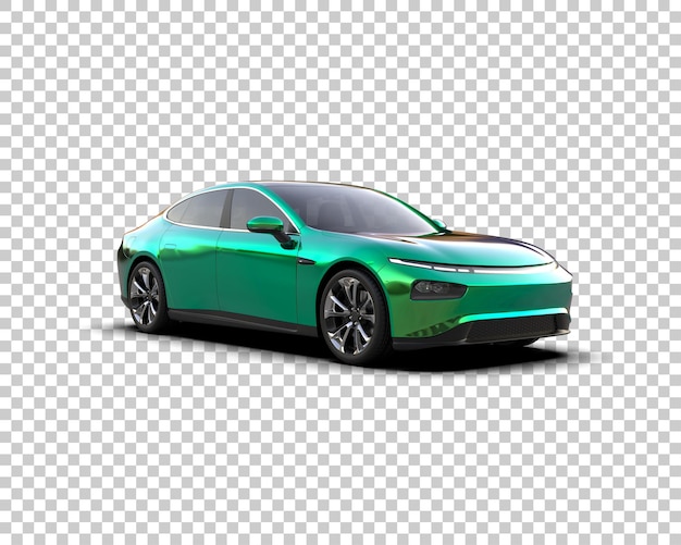 Ilustración de renderización 3D de automóviles realistas aislados en el fondo