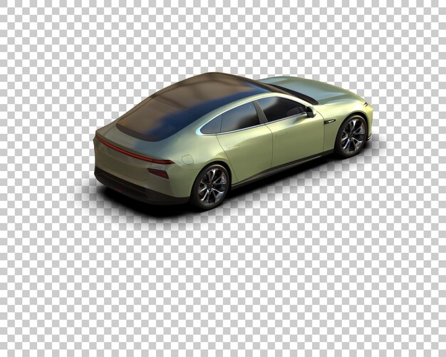 Ilustración de renderización 3D de automóviles realistas aislados en el fondo