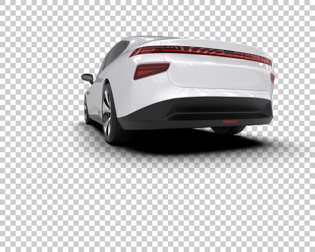 Ilustración de renderización 3D de automóviles realistas aislados en el fondo