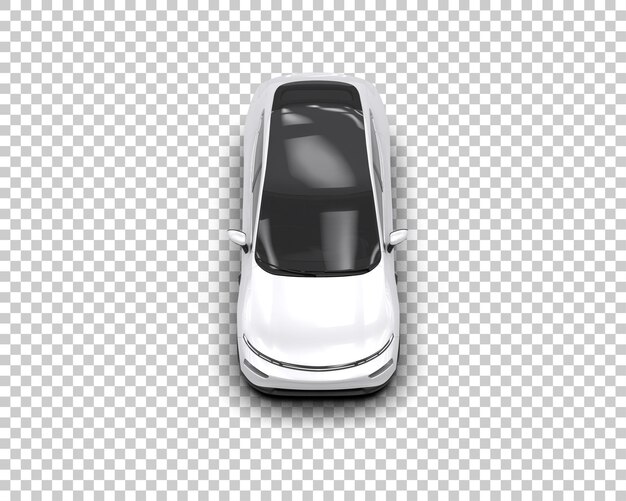 Ilustración de renderización 3D de automóviles realistas aislados en el fondo
