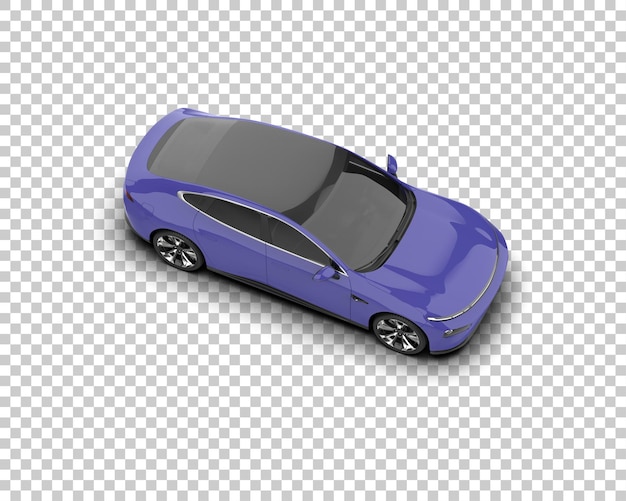 Ilustración de renderización 3D de automóviles realistas aislados en el fondo