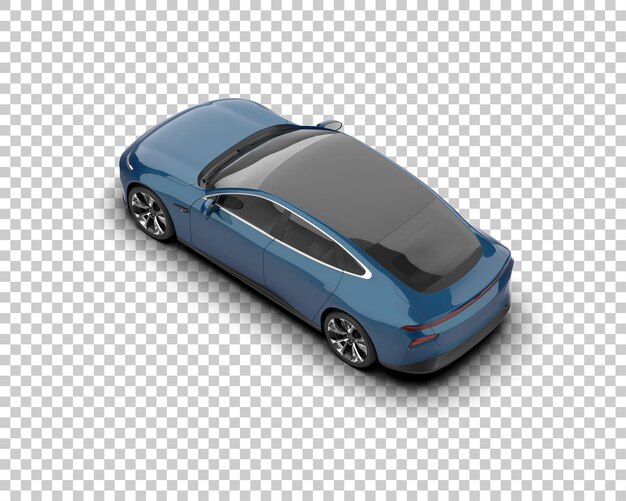 Ilustración de renderización 3D de automóviles realistas aislados en el fondo
