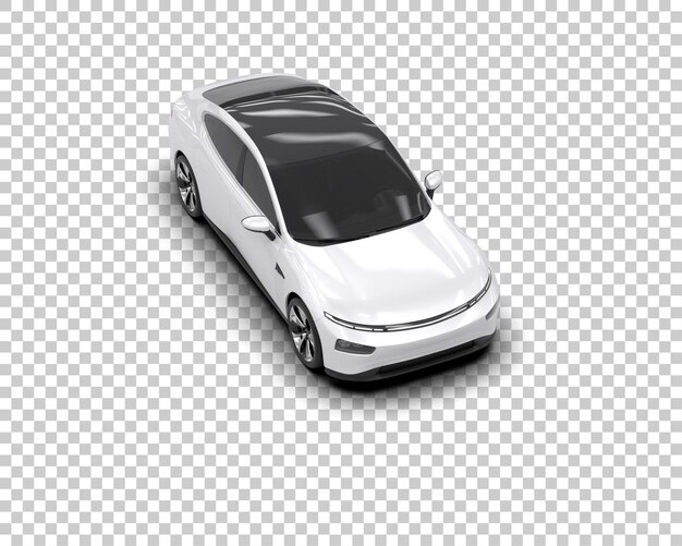 Ilustración de renderización 3D de automóviles realistas aislados en el fondo