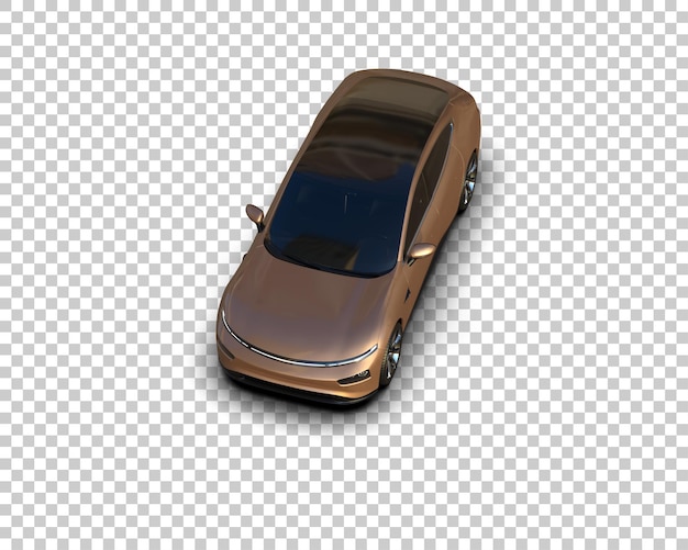 Ilustración de renderización 3D de automóviles realistas aislados en el fondo