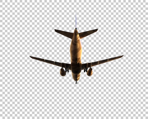Ilustración de renderización 3D del avión aislado en el fondo
