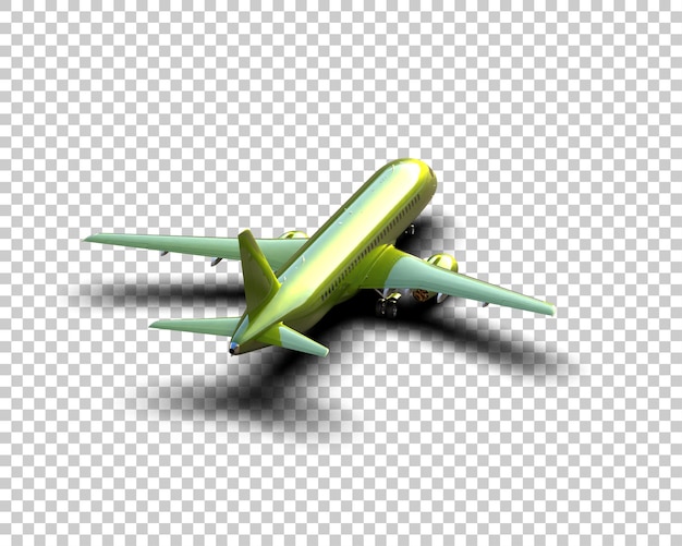 Ilustración de renderización 3D del avión aislado en el fondo