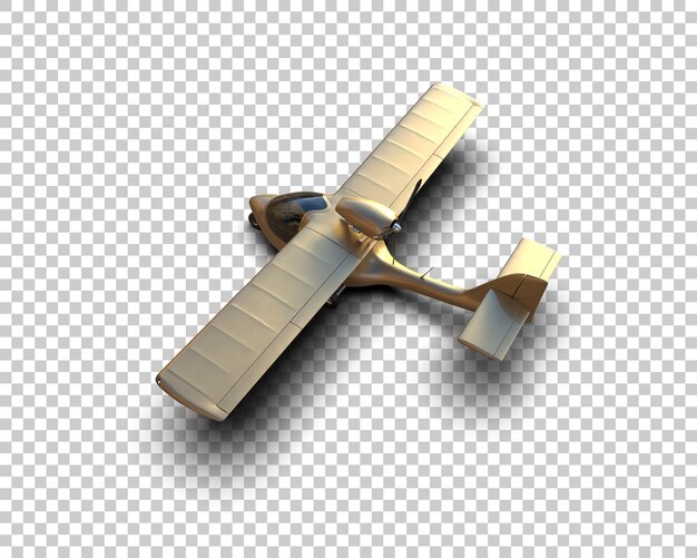 Ilustración de renderización 3D del avión aislado en el fondo