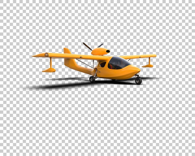 Ilustración de renderización 3D del avión aislado en el fondo