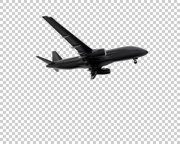 Ilustración de renderización 3D del avión aislado en el fondo