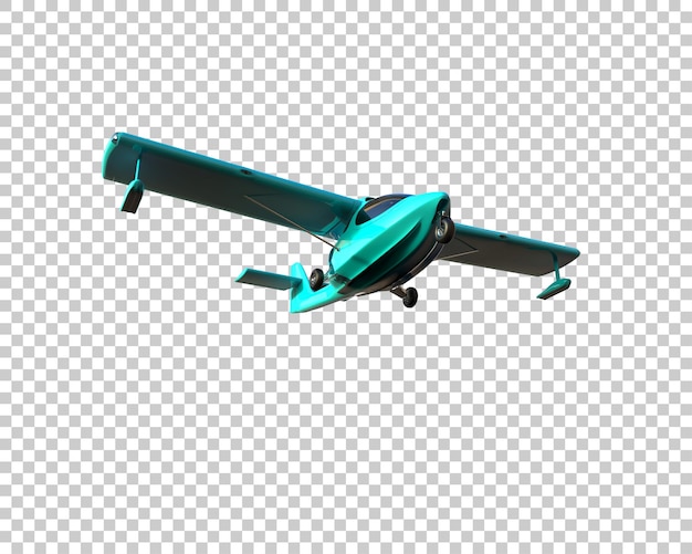 Ilustración de renderización 3D del avión aislado en el fondo